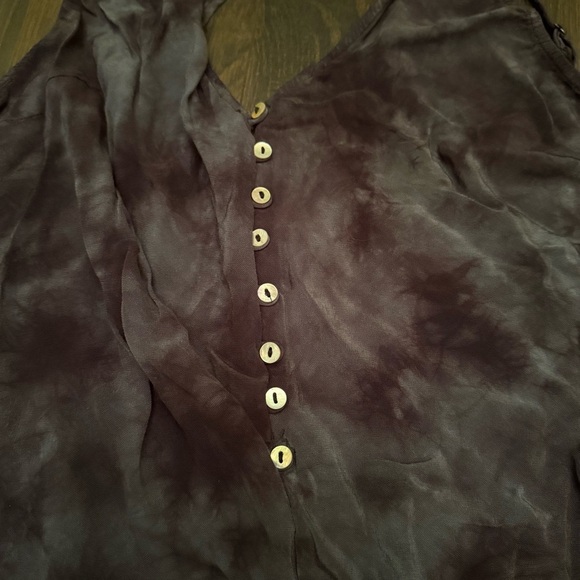 FREE‎ PEOPLE Intimately Walkabout Tie Dye Romper Jumpsuit Washed Black - Picture 5 of 6